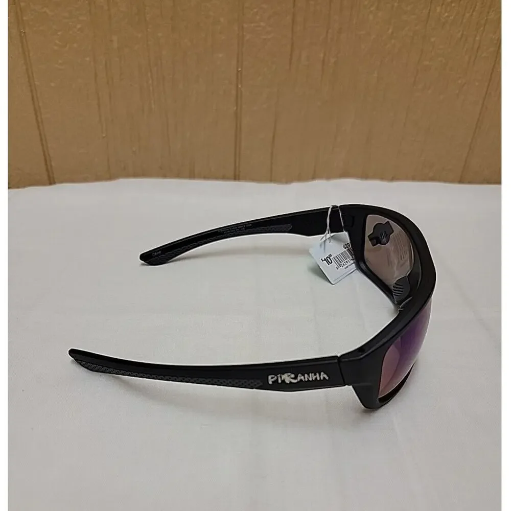 Piranha Sport 1 Sunglasses 100% UVA Protection Style # 62017 Black Wrap